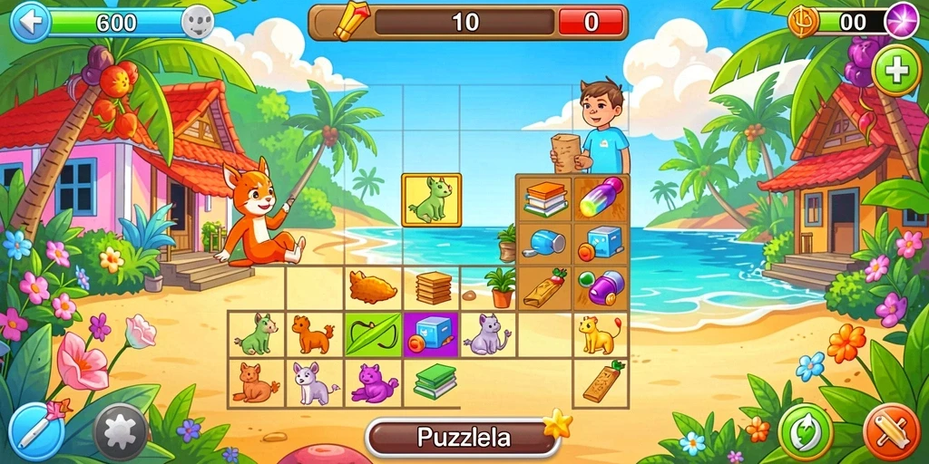 Screenshot dari level baru yang menantang.